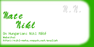 mate nikl business card